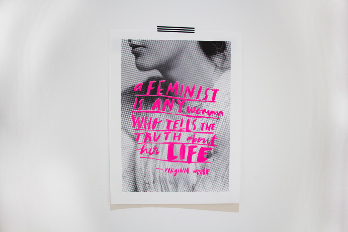 Virginia Woolf Risograph Poster on Behance