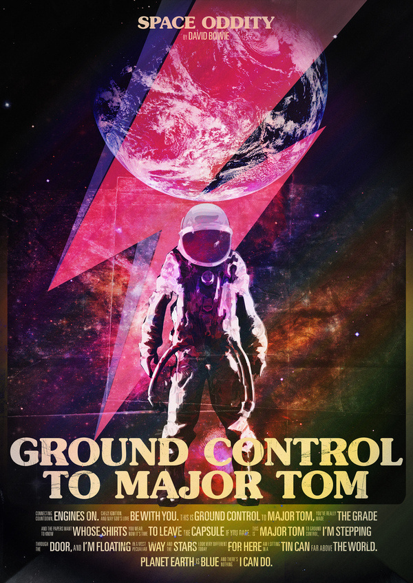 Space Oddity #universe #itc #serif #gothic #space #cosmos #poster #oddity #music #bowie