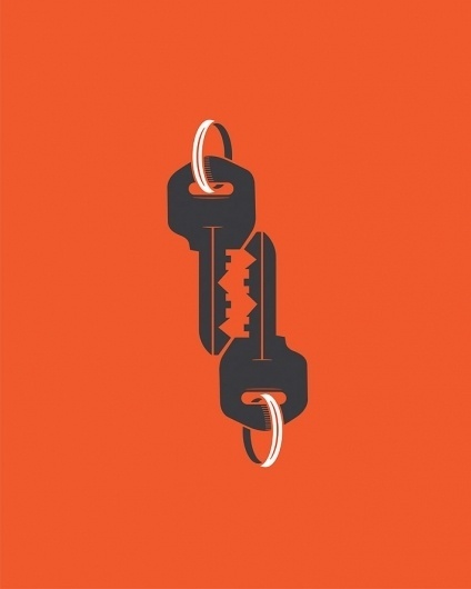 31. The "KEYS" Spot | GSD&M 40th Anniversary Poster Series #red #house #home #illustration #poster #keys