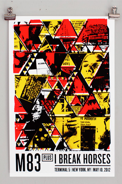 M83 #horses #post #i #johnross #break #gigposter #poster #m83