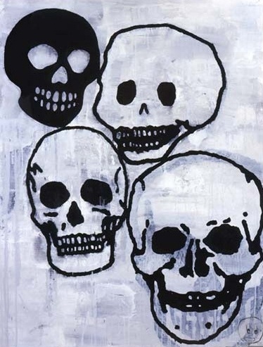 Donald Baechler | High-Hi #abstract #donald #illustration #skulls #baechler