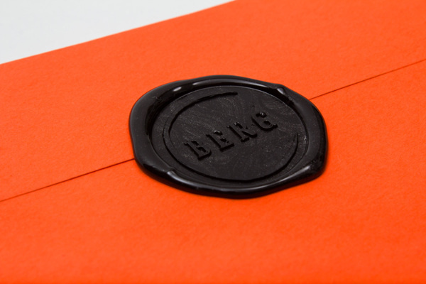 RESTAURANT BERG branding, print #stamp #branding #print #orange #black #logo