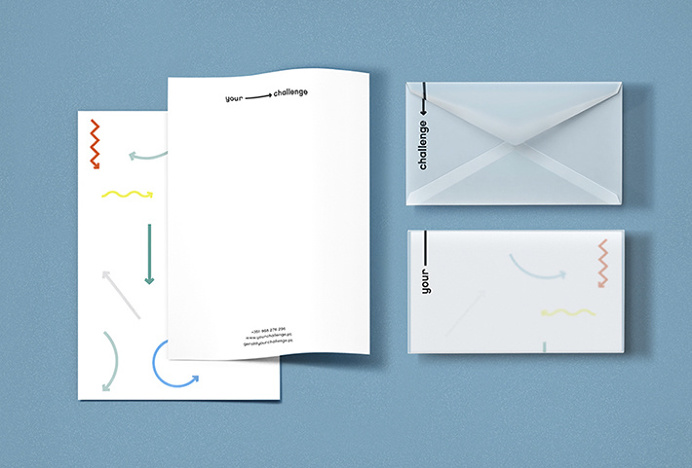 Your Challenge by Studio AH—HA #typography #arrows #logo #logotype #business card