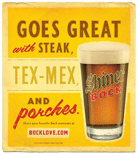 Shiner Bock Love Ad #beer #advertising