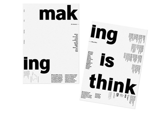 Making Is Thinking | Shiro to Kuro #layout #design #graphic #typography