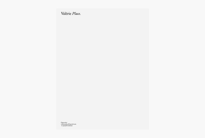 Valérie Place by Dimitris Kostinis #branding #stationery #typography