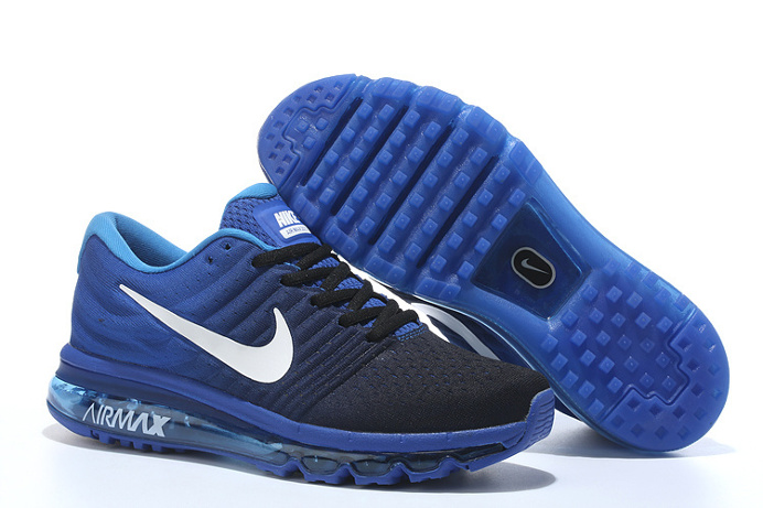 Knitting line all palm nano drop plastic technology Men's Air Max 2017 Sports Shoes blue black