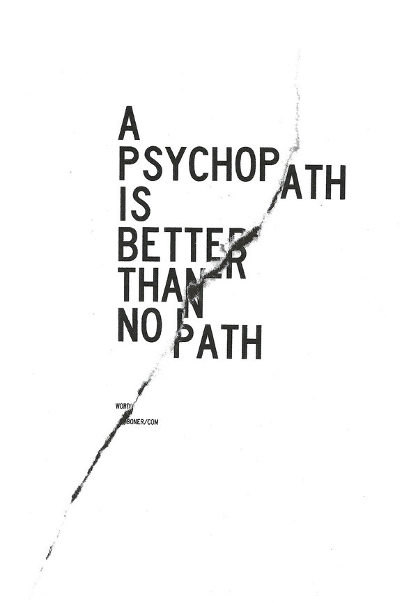 PATH #rip #white #psycho #print #black #simple #and