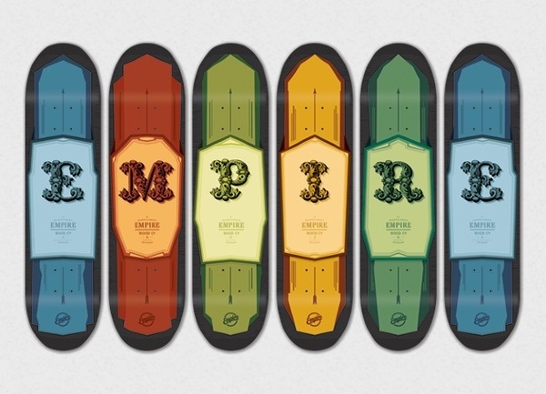 Empire Skate – Ornate Letter Series #design #graphic #skate #skateboard #typography