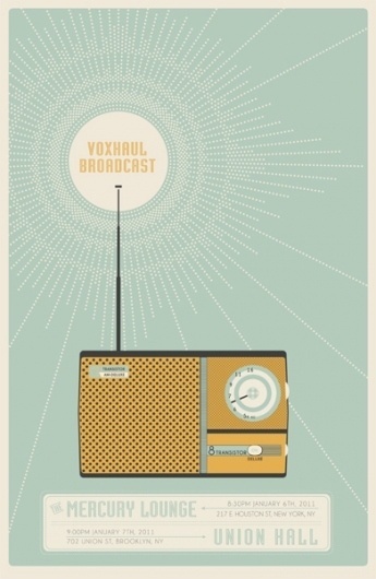 GigPosters.com - Voxhaul Broadcast #illustration #graphic #retro