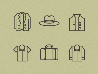 Mens garnments icons #icon #symbol #pictogram