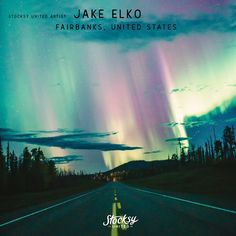 Aurora Storm Over British Columbia Road