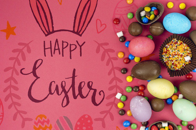 Happy easter day Free Psd. See more inspiration related to Mockup, Template, Typography, Chocolate, Spring, Celebration, Happy, Font, Holiday, Mock up, Easter, Drawing, Religion, Sweet, Egg, Painting, Calligraphy, Lettering, Traditional, Bunny, View, Up, Day, Top, Top view, Cultural, Tradition, Ears, Sprinkles, Chocolates, Mock, Seasonal, Bunny ears and Paschal on Freepik.