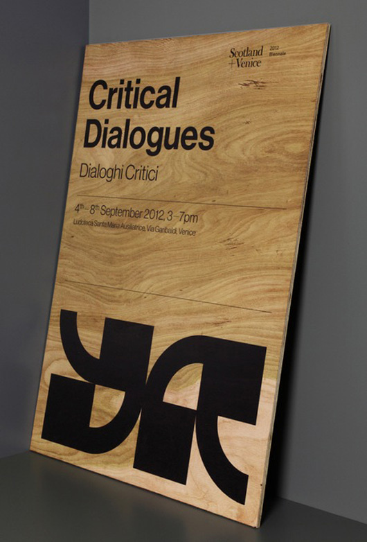 critical dialogues print design 05 #signage #wood