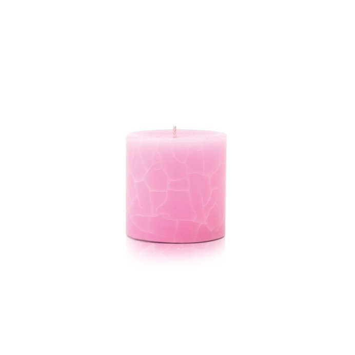 crackle pillar french rose and raspberry scented candle 7cm x 7cm