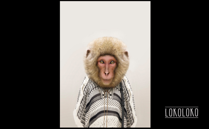 #poster #minimal #animal #clothe #human animal #front Poster realizado por César Sánchez Andújar para lokoloko.es
