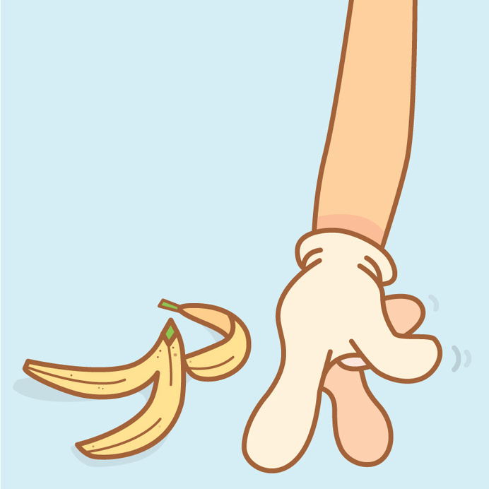 Watch out! #banana #vector #illstration #hands