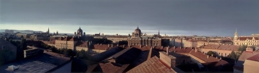 Gottfried Helnwein | WORKS | Mixed Media on Canvas | Vienna #helnwein #vienna #landscape #painting #art