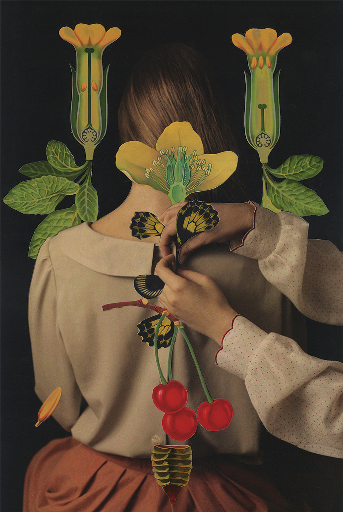 #collage #flowers #plants #woman #nature