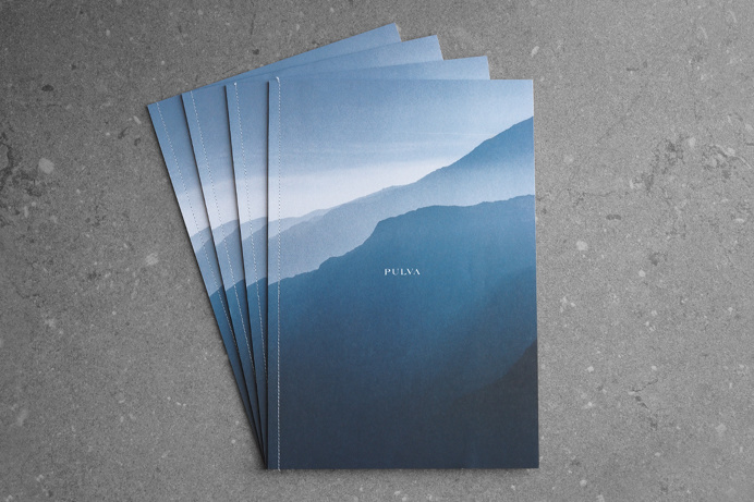 Pulva brand identity minimal by minima midnsparkle mag designblog branding poland landscape blue mountains deluxe luxury print book magazine