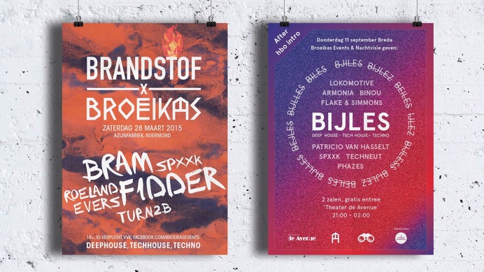 posters, techno