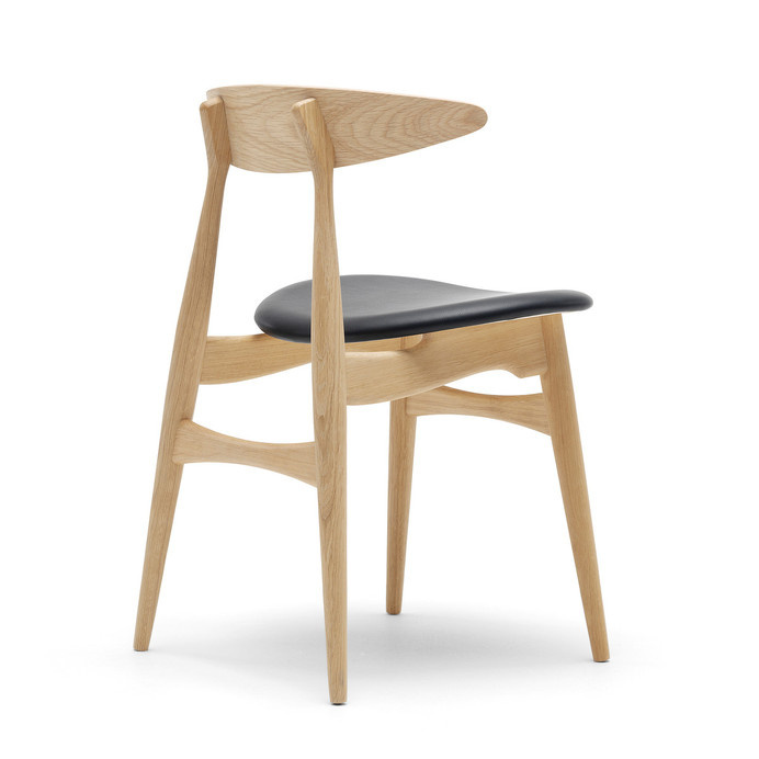 Carl Hansen - CH33, Eiche geölt / Leder schwarz (Loke 7150) - Einzelabbildung #chair