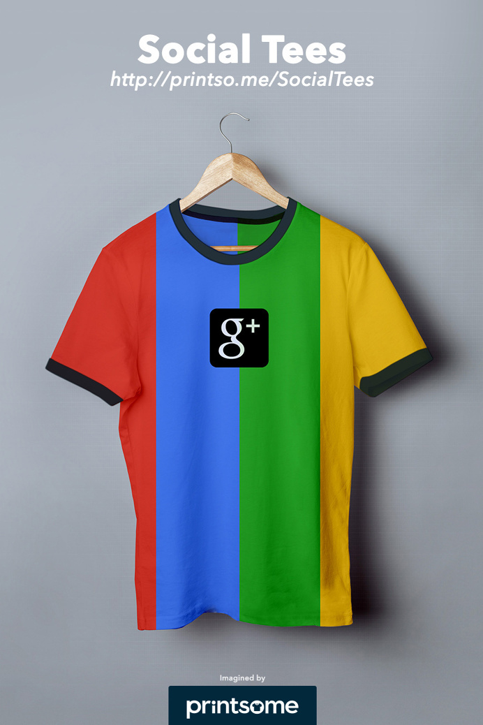T-shirts design idea #46: Google plus social tshirt