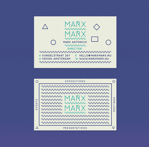 MARX MARX #business #branding #squiggle #identity #cards