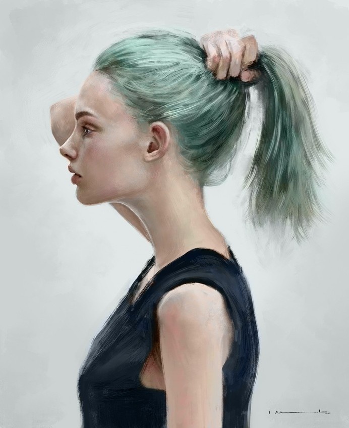 Aquamarine by imorawetz #portrait #painting