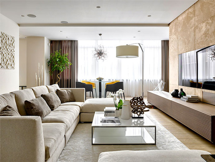 Luxury Moscow Apartment by Alexandra Fedorova - living room #interior #design #decor #living #home #room