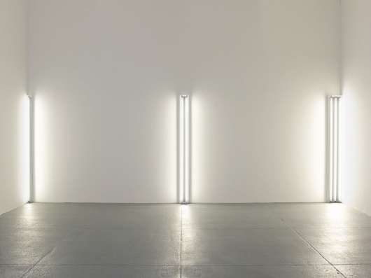 David Zwirner: Dan Flavin: the nominal three (to William of Ockham) #sculpture #fluorescent #lights #colour #light #flavin
