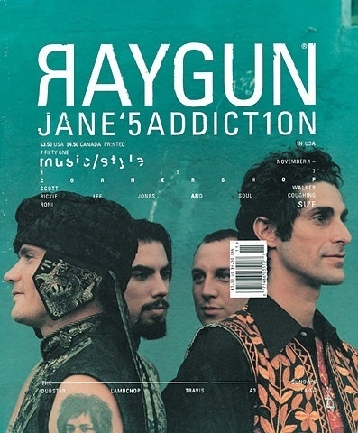 FFFFOUND! | Ray Gun Magazine Covers : Chris Ashworth #typography #cover #magazine #raygun #chris ashworth #janes addiction