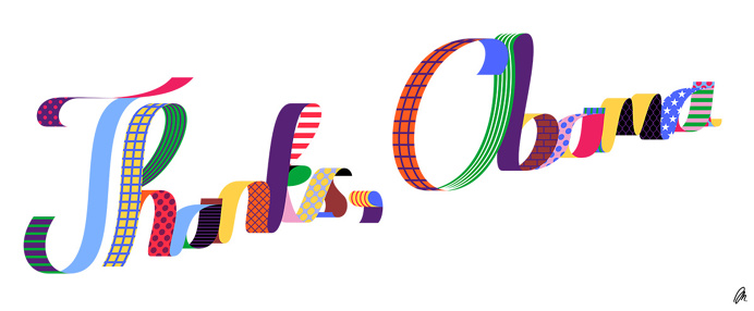 The Washington Post by @mkrnld #typography #illustration #mkrnld #obama #pattern