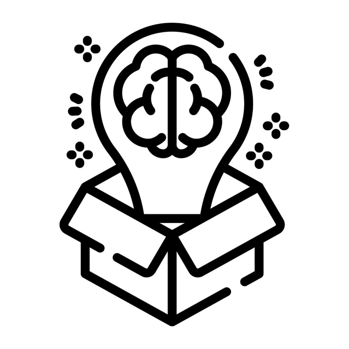See more icon inspiration related to brain, think, idea, box, brainstorm, business and finance, art and design, seo and web, miscellaneous, studying, brainstorming, creativity, thinking, ideas, strategy, learning, education, interface and business on Flaticon.