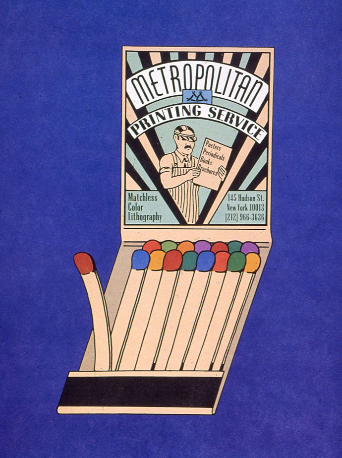 seymour chwast, Metropolitan Printing AD in Push Pin Graphic