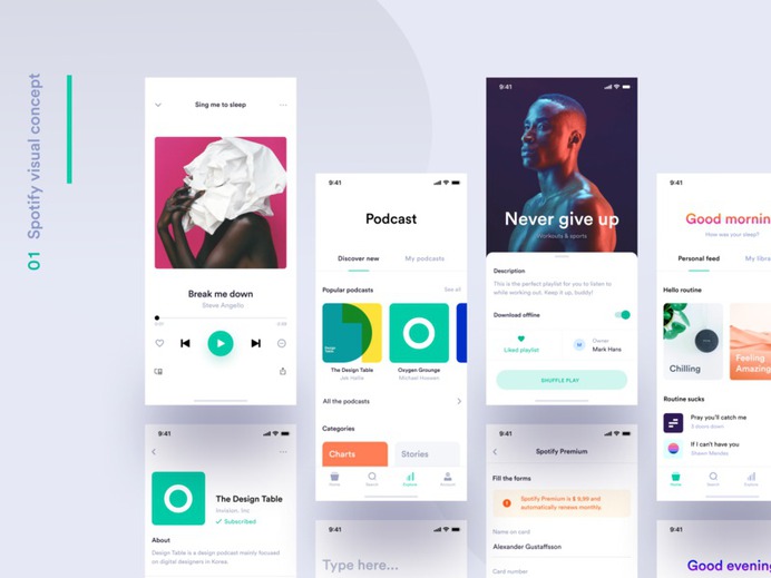 Spotify visual concept – Sneak peek by Matteo Pasuto