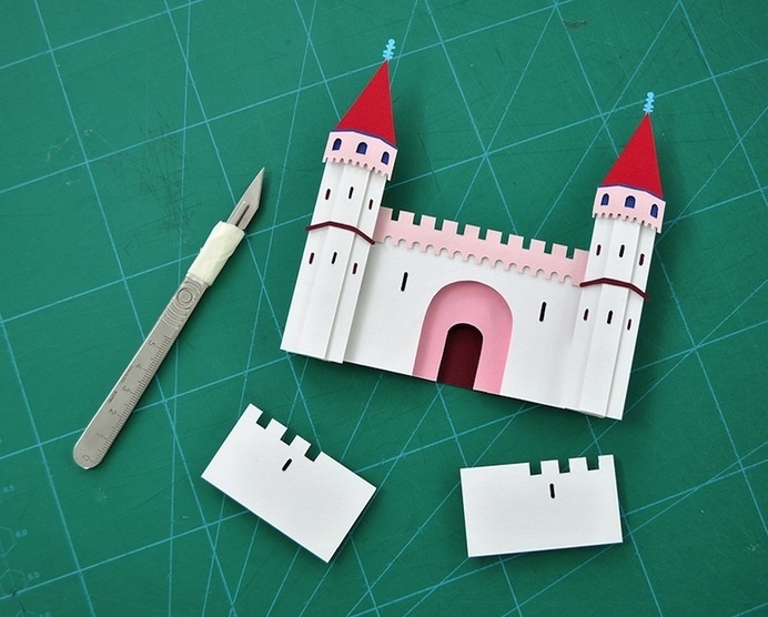 Intricately-Crafted Cut Paper Illustrations by Owen Gildersleeve #cut #castle #design #scalpel #out #craft #illustration #art #paper