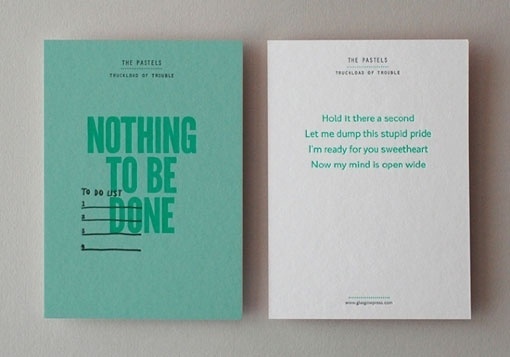 design work life » Kerr Vernon: That's Impressive Print Promotion #green #print #color #postcards #pastel