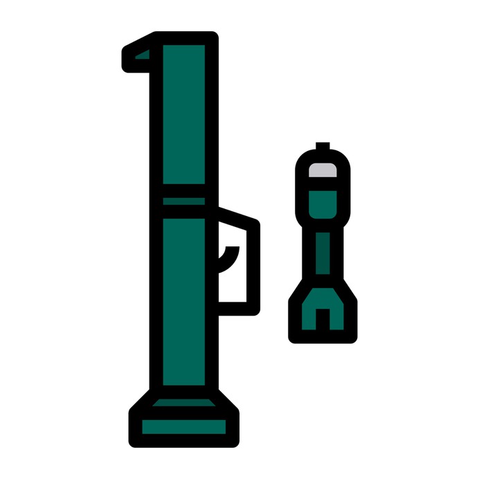 See more icon inspiration related to bazooka, grenades, launchers, miscellaneous, launcher, army, arms, weapons and weapon on Flaticon.
