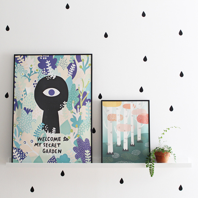 #nordic #design #graphic #illustration #danish #bright #simple #nordicliving #living #interior #kids #room #poster #garden #secret #leaves