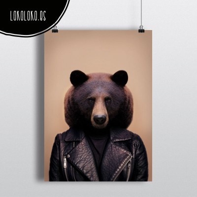 #animals #clothe #fashion #wild #bear #poster