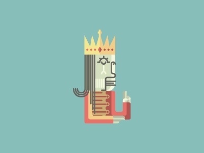 Dribbble - Tough King by Matt Goold #illustration #vector #king