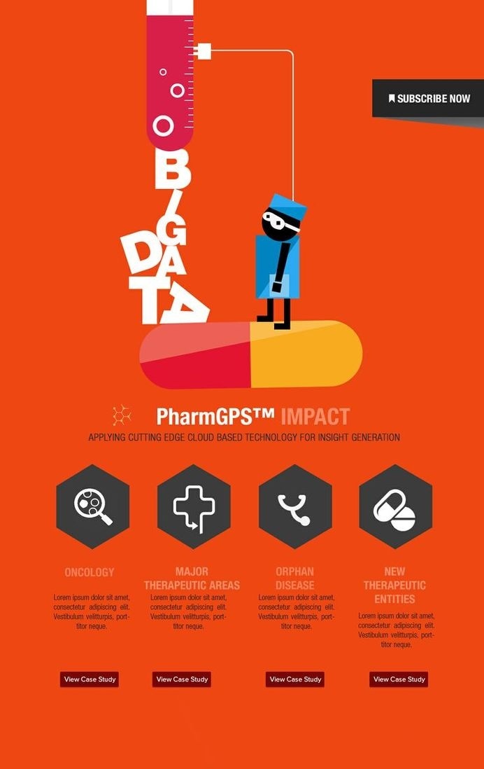 Layout (disposición) #pharma #orange #concept #layout #typography