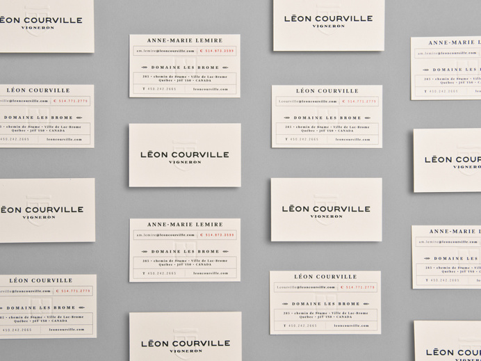 Léon Courville Vigneron, lg2 boutique, identity, business card
