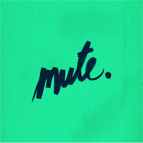 MUTE — Experimenting Brushes. #typography
