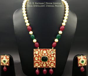 Pendant Set - gold diamond polki kundan meena jadau jewellery