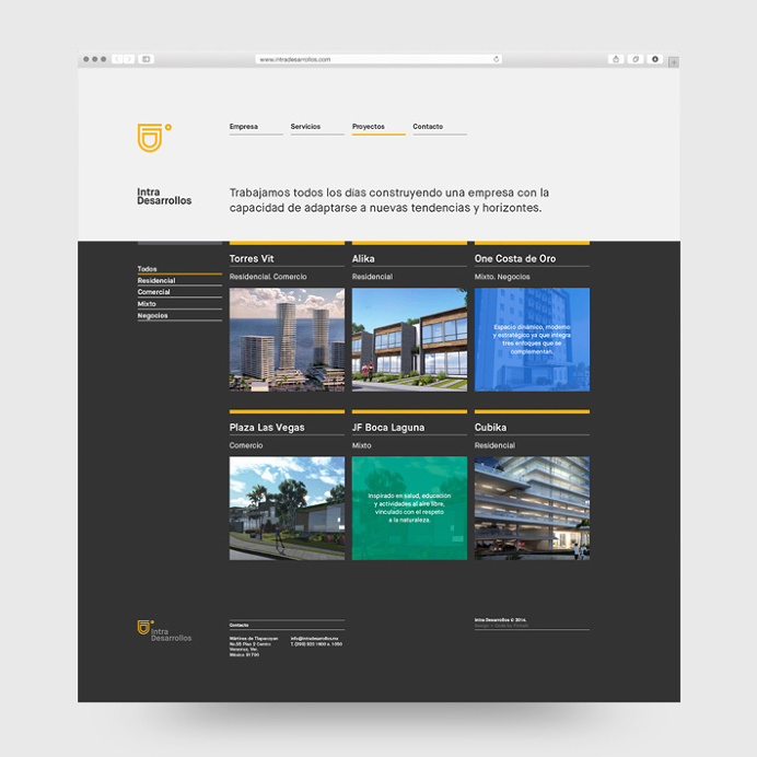 Intra Desarrollos by Firmalt #brand design #website