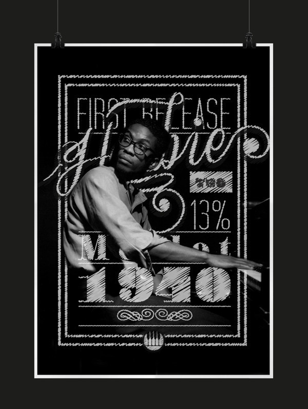 The Golden Age of Jazz on Behance #hancock #jazz #tipography #wine #herbie #poster
