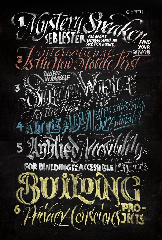 Chalk lettering