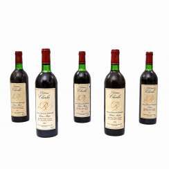 5 bottles of CHATEAU CLARKE Baron de Rothschild, 4x1980 / 1x1981